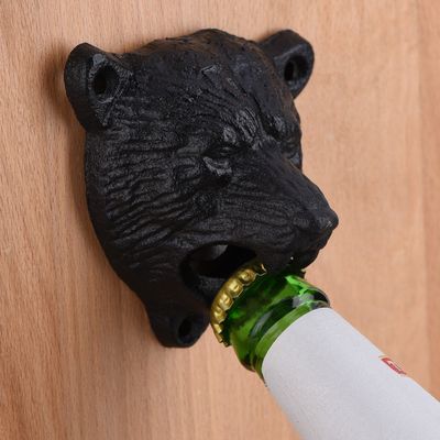 Cast Iron Bear Shape Beer Bottle Opener,Wall Mount Bottle Opener,Bottle Cap Opener,Soda Glass Bottle Cap Opener for Bars KTV Hotels Homes, Wall Mount Bottle Opener,Cast Iron Bear Shape BeerBottle