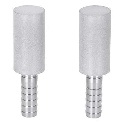 2Pcs 0.5m Diffusion Stone Stainless Steel Aeration Stone with 1/4 Inch Outer Diameter Barb,Stainless Steel Aeration Stone, Stainless Steel Aeration Stone, 2Pcs 0.5|m Diffusiair stones for aqua