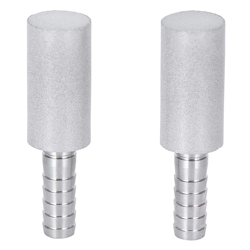 2Pcs 0.5m Diffusion Stone Stainless Steel Aeration Stone with 1/4 Inch Outer Diameter Barb,Stainless Steel Aeration Stone, Stainless Steel Aeration Stone, 2Pcs 0.5|m Diffusiair stones for aqua