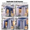 Bed Canopy Luxury Four Seasons Bed Canopy Double-Layer Detachable Encrypted Bed Curtain Mosquito Net for 1.8m Bed, with Stainless Steel Mounting Bracket (Color : Blue, Size : 1.8x2.2x2m) view 2