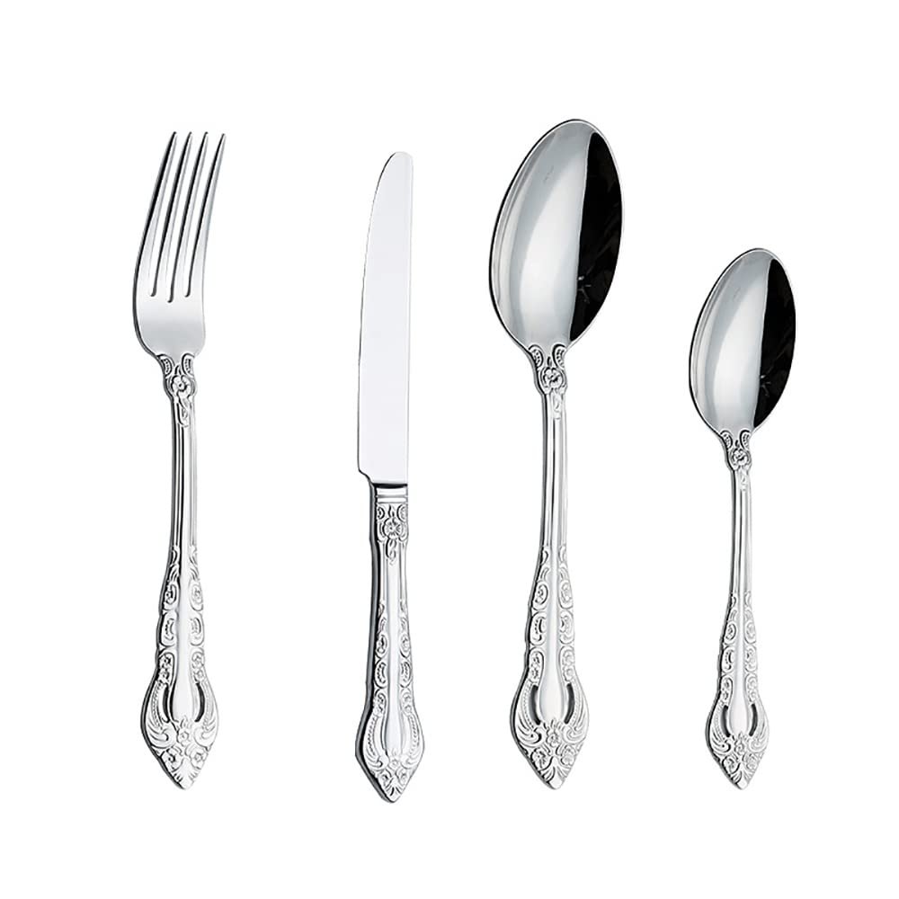 66 Piece Silverware Set for 6, Stainless Steel Flatware Set, Spoons and forks Set in Home and Kitchen, Dishwasher Safe (66pcs)