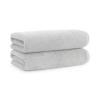 Aston & Arden Aegean Terry Solid Bath Towels, Pack of 2, 100% Turkish Cotton 600 GSM Oversized Bathroom Towels for Spa or Hotel, 30 x 60 in, Light Grey view 1