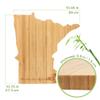 BambooMN Minnesota Silhouette Bamboo Serving and Cutting Board - Minensota Nice w/Loon Engraved 10 Units - 10.75" x 10.45" x 0.6" view 4