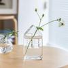 Glass Bud Vase Set of 2, Small Vases for Flowers, Hydroponic Vase Mini Cute Clear Pomegranate Vase, Glass Vases for Centerpieces, Decorative Rustic Home Dining Table Decor, Wedding Decorations (house) view 2