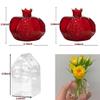Glass Bud Vase Set of 2, Small Vases for Flowers, Hydroponic Vase Mini Cute Clear Pomegranate Vase, Glass Vases for Centerpieces, Decorative Rustic Home Dining Table Decor, Wedding Decorations (house) view 3