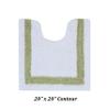 Better Trends 100% Cotton Hotel Collection Bath Mats Set, White & Sage Mats - Tufted, Reversible & Absorbent & Machine Washable 3 Piece Bathroom Rug Set, Toilet Base & Sink Bath Rug view 2