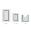 Better Trends 100% Cotton Hotel Collection Bath Mats Set, White & Sage Mats - Tufted, Reversible & Absorbent & Machine Washable 3 Piece Bathroom Rug Set, Toilet Base & Sink Bath Rug view 3