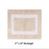 Better Trends 100% Cotton Hotel Collection Bath Mats Set, Sand & White Mats - Tufted, Reversible & Absorbent & Machine Washable 2 Piece Bathroom Rug Set, Shower & Sink Bath Mat, Rugs for Bathroom view 3