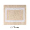 Better Trends 100% Cotton Hotel Collection Bath Mats Set, Sand & White Mats - Tufted, Reversible & Absorbent & Machine Washable 2 Piece Bathroom Rug Set, Shower & Sink Bath Mat, Rugs for Bathroom view 4