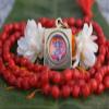 Indian Original Copper Gold Plated Square Pendant Sankat Mochan Panchmukhi Hanuman Yantra Locket with Mantra Sticker Frame for Success in Every Work, Vastu Sadhana, Car, Bike, Door & Home By indian view 3