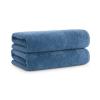 Aston & Arden Aegean Terry Solid Bath Towels, Pack of 2, 100% Turkish Cotton 600 GSM Oversized Bathroom Towels for Spa or Hotel, 30 x 60 in, Copen Blue view 1
