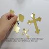 10pcs of Acrylic Baptism Cross Cake Topper, Mirror Cross Cake Decor, Gold Holy Communion Cross (8'', Gold Mirror) view 2