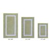 Better Trends 100% Cotton Hotel Collection Bath Mats Set, Sage & White Mats - Tufted, Reversible & Absorbent & Machine Washable 3 Piece Bathroom Rug Set, Toilet Base & Sink Bath Rugs view 2