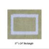 Better Trends 100% Cotton Hotel Collection Bath Mats Set, Sage & White Mats - Tufted, Reversible & Absorbent & Machine Washable 3 Piece Bathroom Rug Set, Toilet Base & Sink Bath Rugs view 3