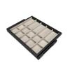 Emuca - Kit of Organizer Drawer for Closets and Rack with Soft-Close Slide, Adjustable, Module 600mm, Textured Black Painted and Stone Color Painted view 1