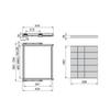 Emuca - Kit of Organizer Drawer for Closets and Rack with Soft-Close Slide, Adjustable, Module 600mm, Textured Black Painted and Stone Color Painted view 3