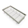 Emuca - Kit of wire basket and rack with soft-close slide for closets, adjustable, module 900mm (35,4 inch), Stone grey painted view 1