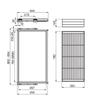 Emuca - Kit of wire basket and rack with soft-close slide for closets, adjustable, module 900mm (35,4 inch), Stone grey painted view 2