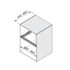Emuca - Kit of wire basket and rack with soft-close slide for closets, adjustable, module 900mm (35,4 inch), Stone grey painted view 3