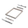 Emuca - Kit of wire basket and rack with soft-close slide for closets, adjustable, module 900mm (35,4 inch), Stone grey painted view 4