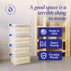 HOMZ 4-Pack Secure Latch, Clear Plastic Storage Organizer Bins, 66 Quart, Blue Latches - Stackable Organizing Containers for Home, Garage, and Office view 2