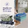 HOMZ 4-Pack Secure Latch, Clear Plastic Storage Organizer Bins, 66 Quart, Blue Latches - Stackable Organizing Containers for Home, Garage, and Office view 4