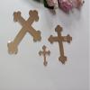 10pcs Acrylic Baptism Cross Cake Topper, Mirror Cross Cake Decor, Gold Holy Communion (8'', Rose Gold Mirror) view 3