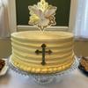 10pcs Acrylic Baptism Cross Cake Topper, Mirror Cross Cake Decor, Gold Holy Communion (8'', Rose Gold Mirror) view 4