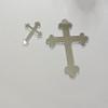 10pcs Acrylic Baptism Cross Cake Topper, Mirror Cross Cake Decor, Gold Holy Communion (6'', Silver Mirror) view 3