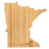 BambooMN Minnesota Silhouette Bamboo Serving and Cutting Board - Minensota Nice w/Loon Engraved 2 Units - 10.75" x 10.45" x 0.6" view 1