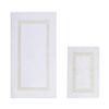 Better Trends 100% Cotton Hotel Collection Bath Mats Set, White & Ivory Mats - Tufted, Reversible & Absorbent & Machine Washable 2 Piece Bathroom Rug Set, Shower & Sink Bath Rug view 1