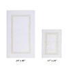 Better Trends 100% Cotton Hotel Collection Bath Mats Set, White & Ivory Mats - Tufted, Reversible & Absorbent & Machine Washable 2 Piece Bathroom Rug Set, Shower & Sink Bath Rug view 2