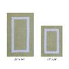 Better Trends 100% Cotton Hotel Collection Bath Mats Set, Sage & White Mats - Tufted, Reversible & Absorbent & Machine Washable 2 Piece Bathroom Rug Set, Shower & Sink Bath Mat, Rugs for Bathroom view 2