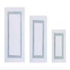Better Trends 100% Cotton Hotel Collection Bath Mats Set, White & Blue Mats - Tufted, Reversible & Absorbent & Machine Washable 3 Piece Bathroom Rug Set, Toilet Base & Sink Bath Rugs view 1
