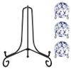 4Pk Black Display Easel Metal Stand Picture Frame Book Photo Plates Holder Art view 4