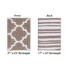 Better Trends Marrakesh Collection, Bath Rug Set, 100% Polyester Bath Mat, Reversible, and Water Absorbent Doormat, Beige, 2 Piece Set (17" x 24" | 21" x 34") view 3
