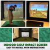 Golf Screen Poly Blend Notched for Golf Simulator-Triple Hemmed-US Made (144 x 105) view 3