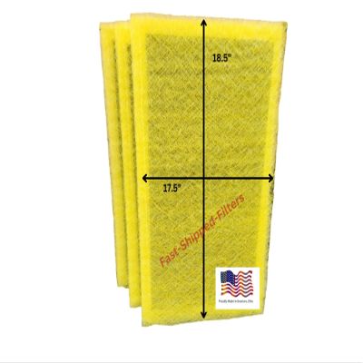 Fast-Shipped-Filters 3 Pack Replacement Filter Pads Compatible with AirRanger Air Cleaner 20x20 Refill Yellow