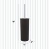 Superio Decorative Plastic Toilet Bowl Brush and Holder Set, Cleaner Scrubber for Bathroom (2, Brown) view 2