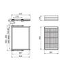 Emuca - Kit of wire basket and rack with soft-close slide for closets, adjustable, module 600mm (23,6 inch), Stone grey painted view 2