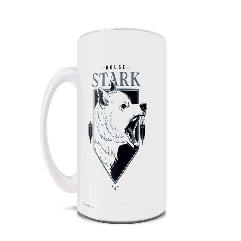 Trend Setters Game of Thrones Stark Direwolf Grey One 11 oz Ceramic Coffee Mug Officially Licensed Merchandise - Perfect for Gifting or Collecting