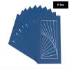 Pack of Ten Acid Free 8x11 Mats Bevel Cut for 5.5x8.5 Photos - Royal Blue Precut Matboards With Backing Boards and Self Seal Photo Mat Bags For Pictures, Photos, Framing - 4-ply Thickness view 2