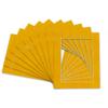 Pack of Ten Acid Free 8.5x11 Mats Bevel Cut for 7x10 Photos - Bright Yellow Precut Matboards With Backing Boards and Self Seal Photo Mat Bags For Pictures, Photos, Framing - 4-ply Thickness view 1