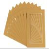 Pack of Ten Acid Free 8x11 Mats Bevel Cut for 5.5x8.5 Photos - Rattan Beige Precut Matboards With Backing Boards and Self Seal Photo Mat Bags For Pictures, Photos, Framing - 4-ply Thickness view 3