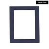 Poster Palooza 8.5x11 Mat Bevel Cut for 6x8 Photos - Acid Free Navy Precut Matboard With Backing Board and Crystal Clear, Self Seal Photo Mat Bag - For Pictures, Photos, Framing - 4-ply Thickness view 2