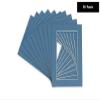 Pack of Ten Acid Free 8x11 Mats Bevel Cut for 5.5x8.5 Photos - Steel Blue Precut Matboards With Backing Boards and Self Seal Photo Mat Bags For Pictures, Photos, Framing - 4-ply Thickness view 2