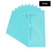 Pack of Ten Acid Free 8.5x11 Mats Bevel Cut for 6x8 Photos - Aquamarine Blue Precut Matboards With Backing Boards and Self Seal Photo Mat Bags For Pictures, Photos, Framing - 4-ply Thickness view 2