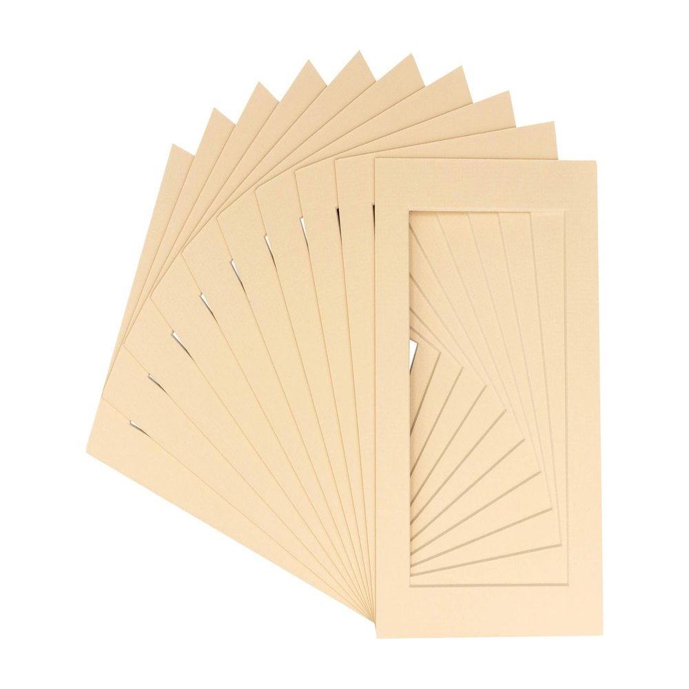 Poster Palooza Pack of Ten Acid Free 8x11 Mats Bevel Cut for 5.5x8.5 Photos - Beige Precut Matboards With Backing Boards and Self Seal Photo Mat Bags For Pictures, Photos, Framing - 4-ply Thickness