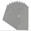Poster Palooza Pack of Ten Acid Free 8.5x11 Mats Bevel Cut for 5x8 Photos - Mid Grey Precut Matboards With Backing Boards and Self Seal Photo Mat Bags For Pictures, Photos, Framing - 4-ply Thickness view 3
