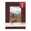 9x12 Mat Bevel Cut for 5.5x8.5 Photos - Acid Free Dark Red Suede Precut Matboard With Backing Board and Crystal Clear, Self Seal Photo Mat Bag - For Pictures, Photos, Framing - 4-ply Thickness view 1